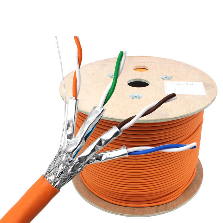 40G 2000Mhz CAT8 CAT7E Ethernet LAN Cable Double Shielded FTP