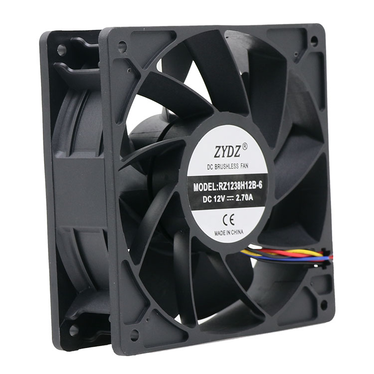 Strong Airflow Axial Fan 120mm 12V 6500PWM Cooling Fan 12038 Cooler Replacement 6Pin Connector for Machine