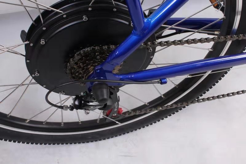 48V 500W 750W Beach Cruiser Electric Bike 6 Speed Rear Hub Motor Bicycle 48V 10.4Ah