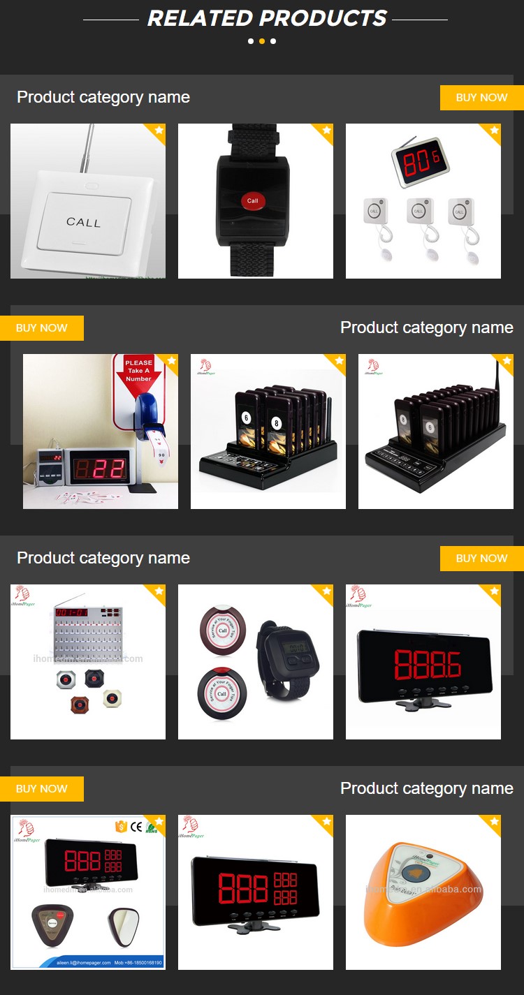 Fashionable easy charging waterproof LCD wrist watch pager supports Language customization