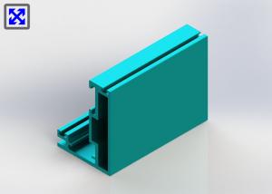  Blue Green Coated Aluminum Curtain Wall Profile CA70 Series Exposed Frame Manufactures