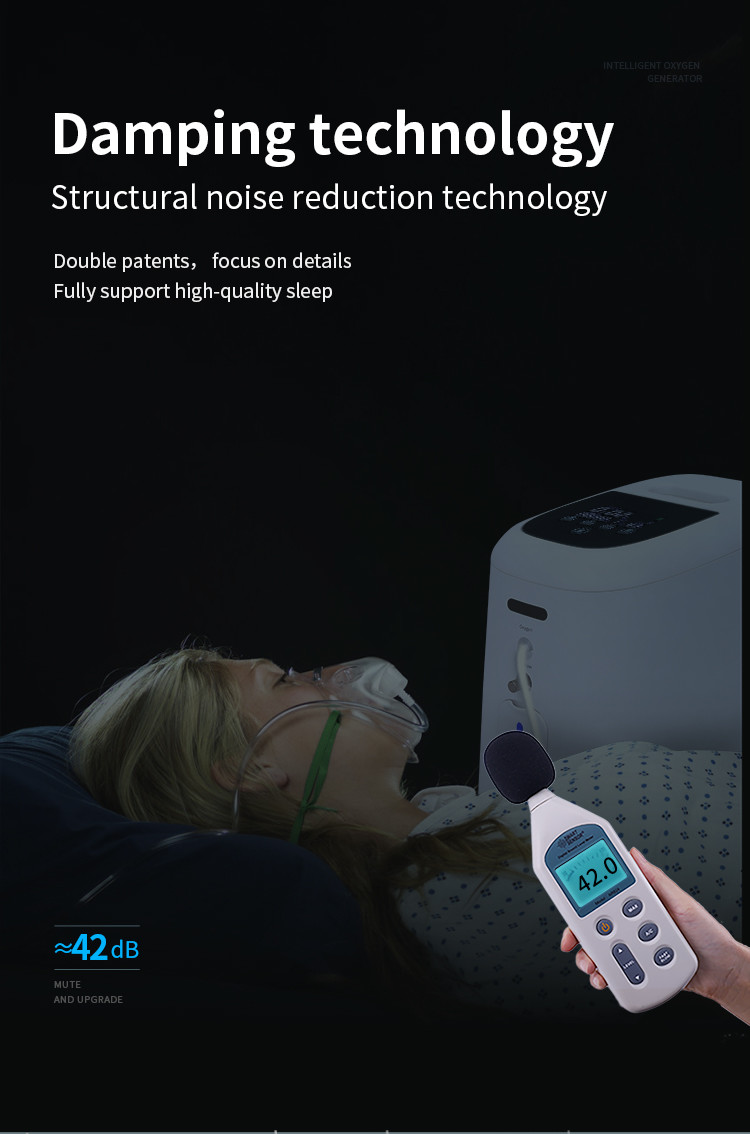 7L Portable Hospital Grade Home Oxygen Concentrator With Large Screen Display And Wireless Remote Control