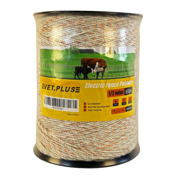 Electric Fence Wire with 9 Strands Stainless Steel Conductors for Reliable
