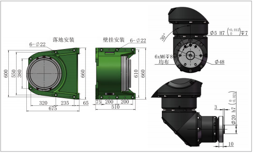 Painting robot for furniture, metal, hardware, GR6100-2700 payload 10kg reach 2674mm