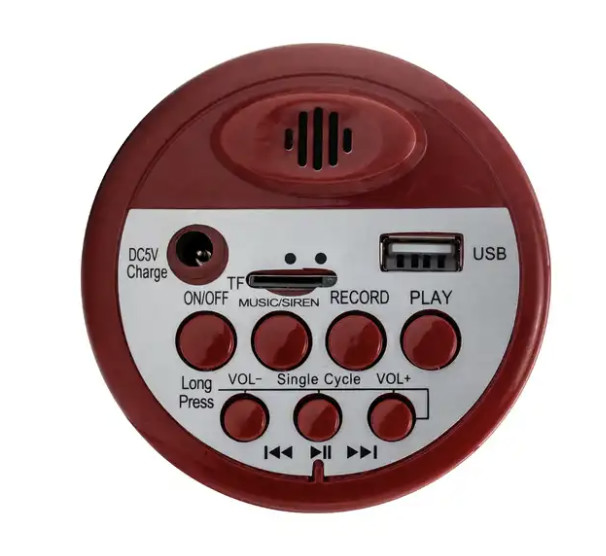 Handheld Megaphone Speaker with 1500mAh Lithium Battery and Wireless Connectivity