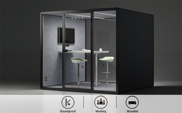 Quality sound insulation booth with PET acoustic felt be silent comfortable space