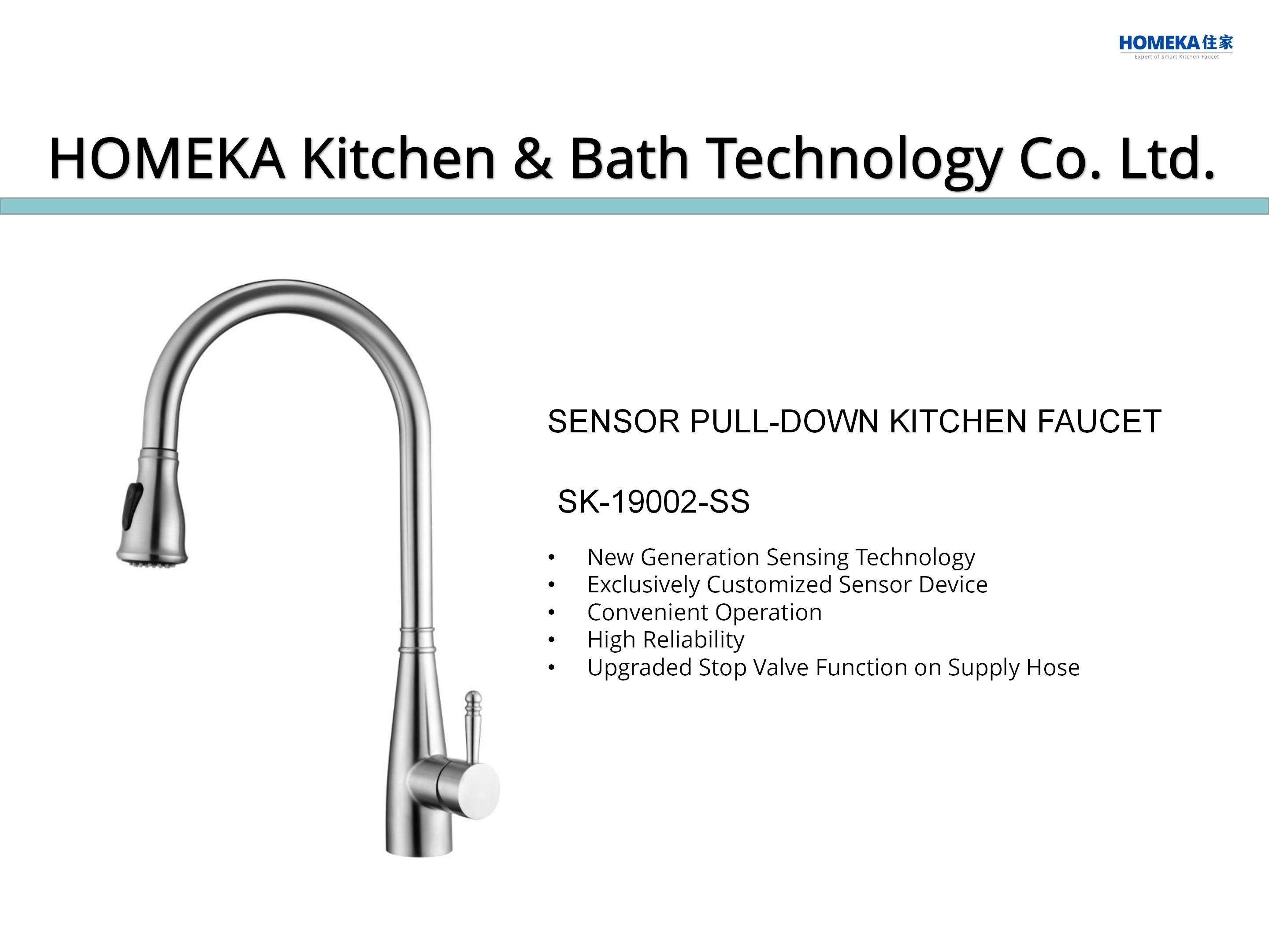 Touchless kitchen sink sensor faucet