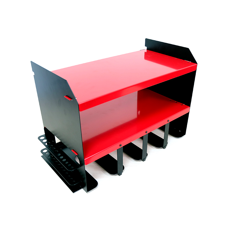 Garage Space Saving Carved Metal Power Tool Storage Racks 430*305*230mm Wall Mounted