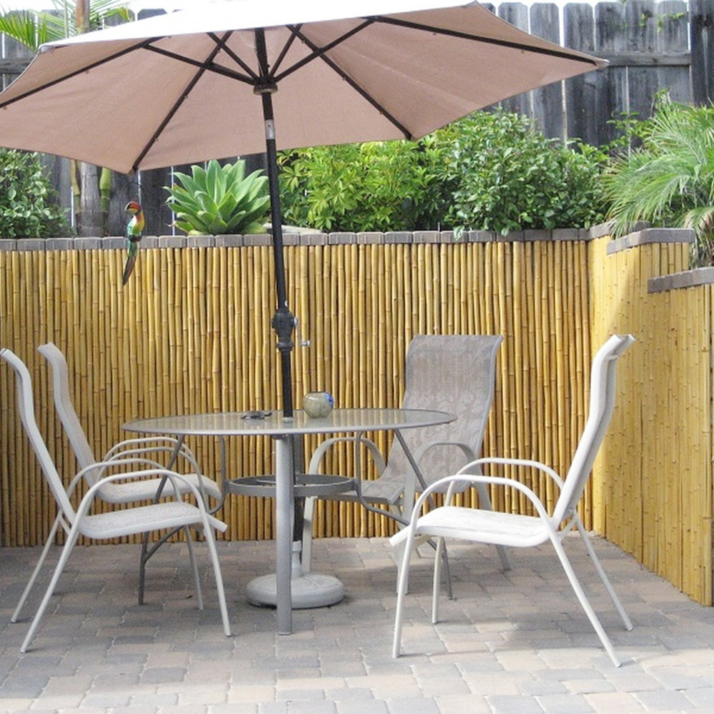 Natural Bamboo Raw Material Garden Fencing Panels With 180cm 240cm Length