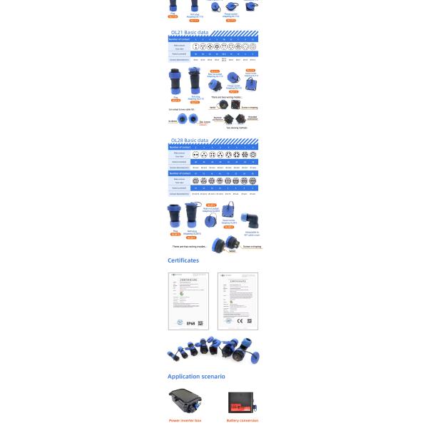 Manufacturer's IP68 Waterproof Aviation Plug Connector Series-Sp13 Sp16 Sp20 Sp21 Bett Wire Fast with Copper Contacts