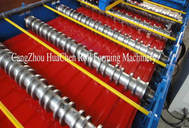 Galvanized Steel Wall Panel Roll Forming Machine / Equipment With Low Consume