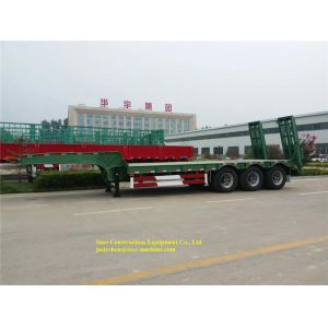 Gooseneck Heavy Duty Low Bed Semi Trailer Loading 45 - 50t For Heavy Machinery Manufactures