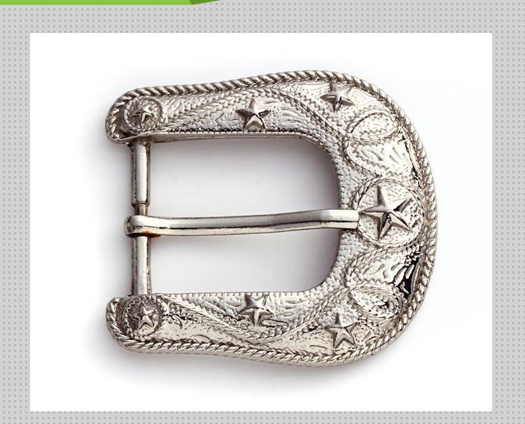 Popular 25mm Pin Belt Buckles With Carving , Light Surface Treatment