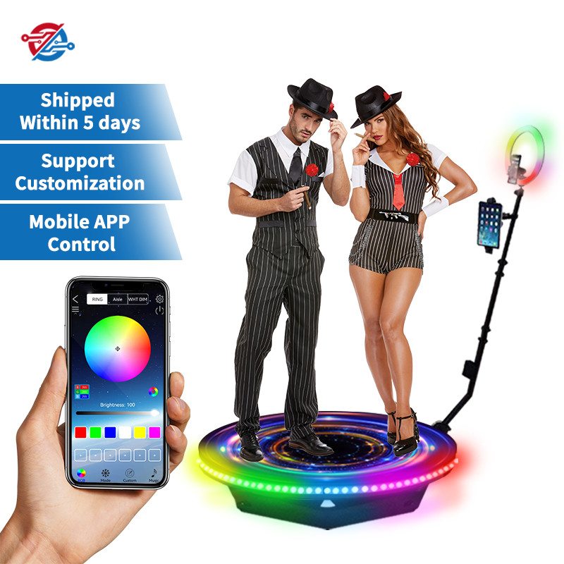 550KG Load 360 Rotating Photo Booth For Party Wedding Automatic Spinning Machine