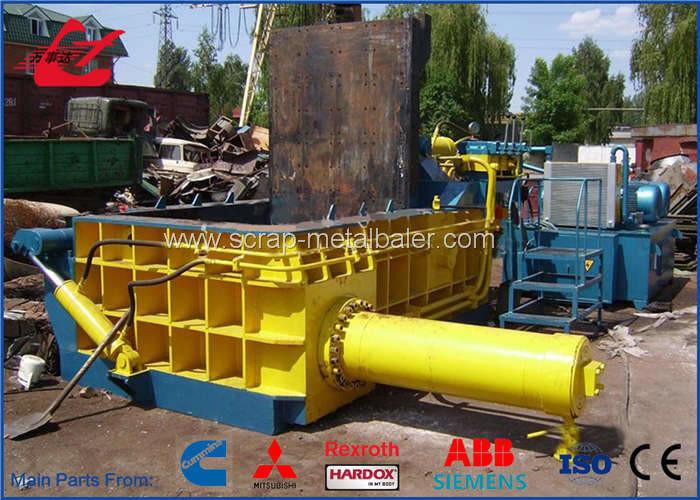 Scrap Car Body Metal Scrap Baling Machine , 74kW Motor Steel Baler Machines