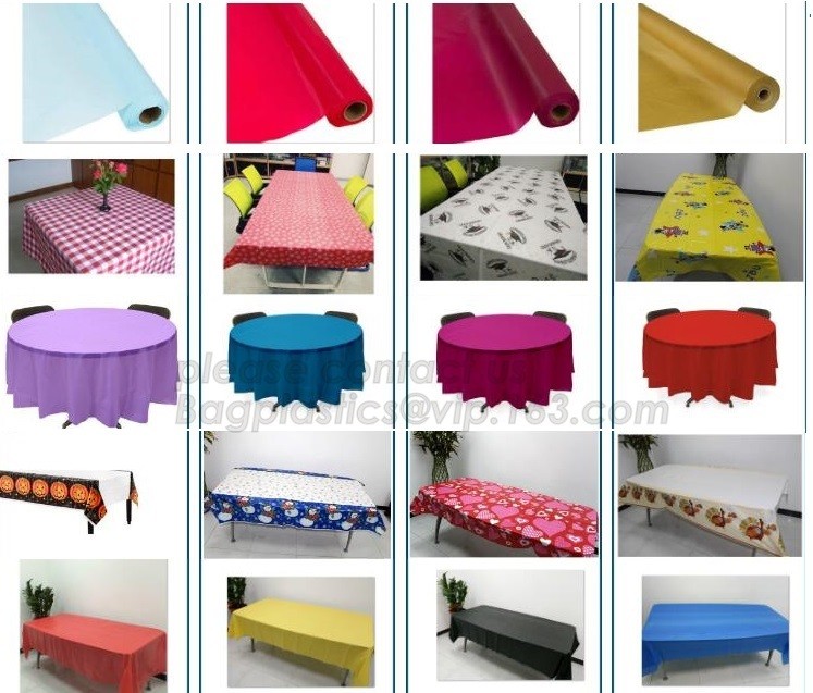 WHOLESALE DISPOSABLE PE PRINTED POLKA DOTS PARTY TABLE CLOTH, TABLE COVER,1PCS/BAG,600BAGS/CTN,SEASONAL PACKAGING TPU EV