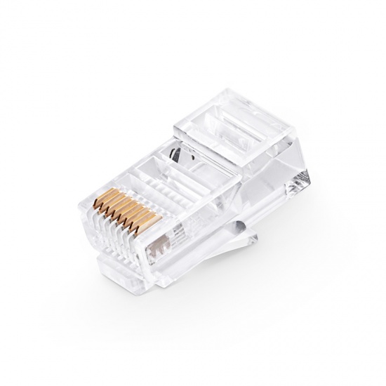Exact Cables FLUKE Tested UTP Gold-plated RJ45 Direct Crystal Connector for Networking