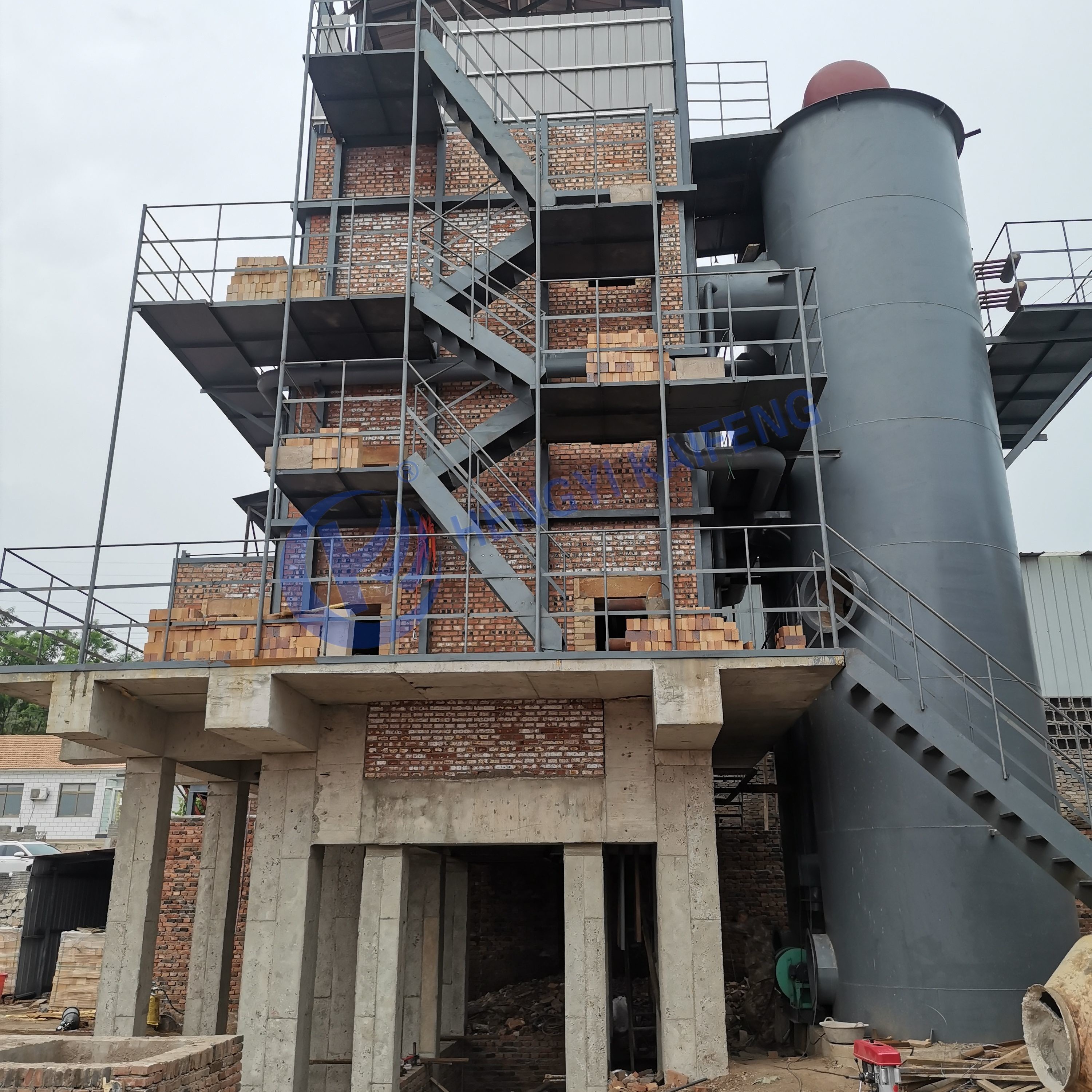 Large SLEP Activated Carbon Activation Equipment ISO9001 Vertical Activation Furnace