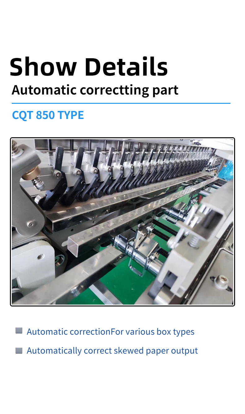 Versatile CQT-850 Automatic 4 6 Corner Folder Gluer for Paper Lunch Box Manufacturing