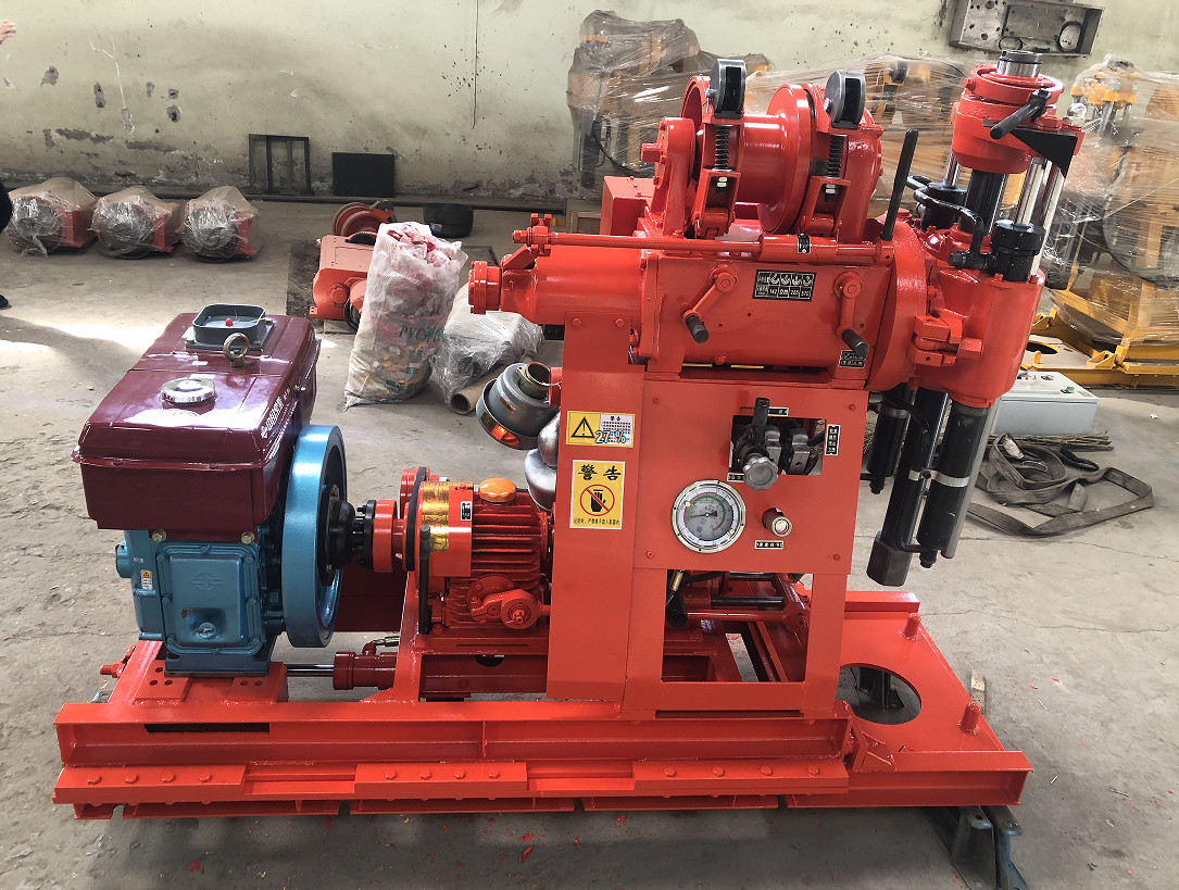 150mm Deep 150 Meters Engineering Drilling Rig Diesel Engine Driven