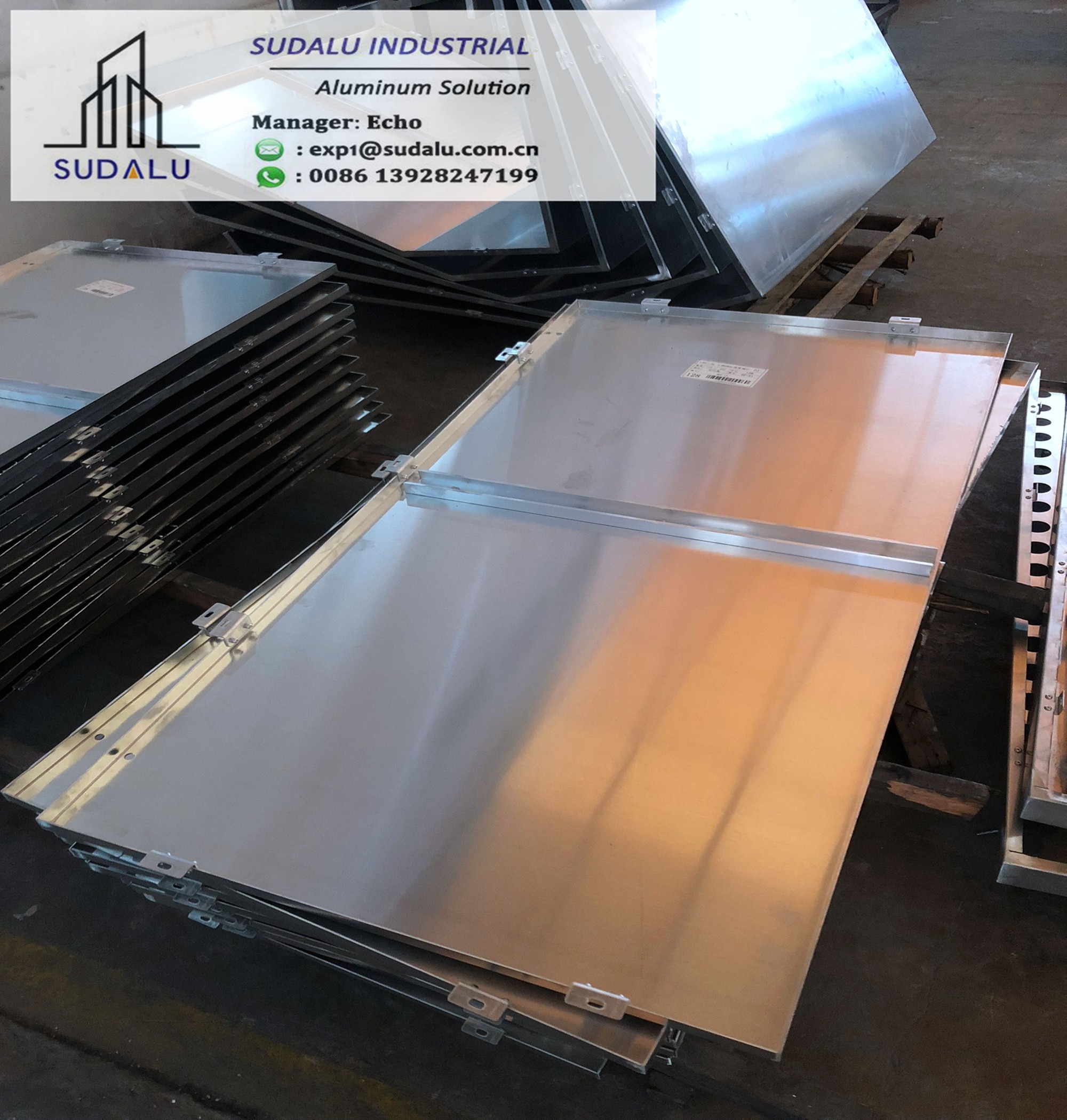 SUDALU Aluminum Solid Panel Powder Coating PDF Coating Aluminum Panel for Facade Cladding