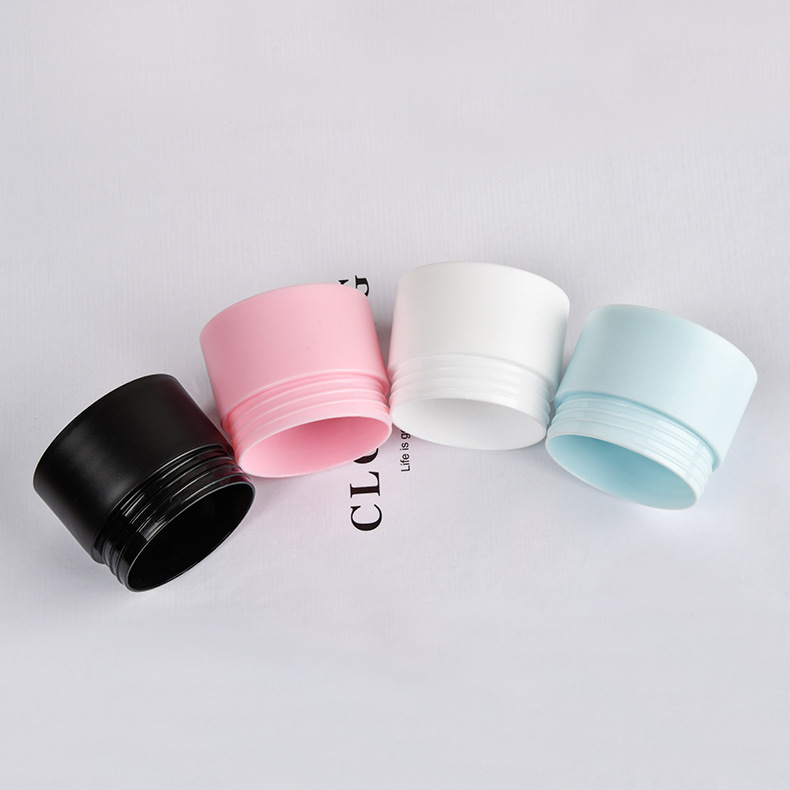 5g 10g 20g 30g 50g Empty Pink Double Wall Matte Face Cream Frosted Lip Balm Container PP Cosmetic Plastic Jar with Lid