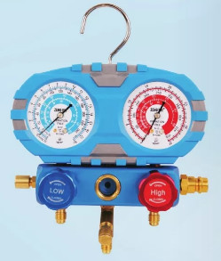 134A environmental protection Paper carton Gauge set with straight quick connector 2196 pipe pressure 600PSI-3000PSI