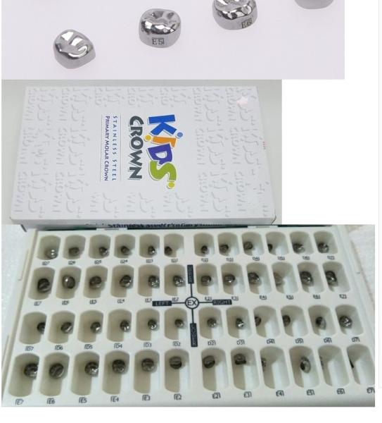 Stainless Steel Orthodontic Dental Lab Equipment Primary Molar Kids Crown Refill
