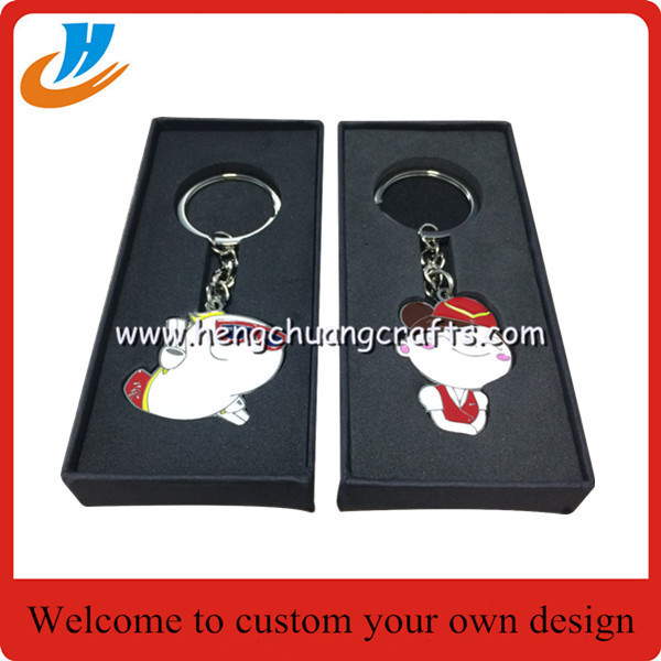 Metal keychains/keyrings/key chains/key rings with custom logo boxes
