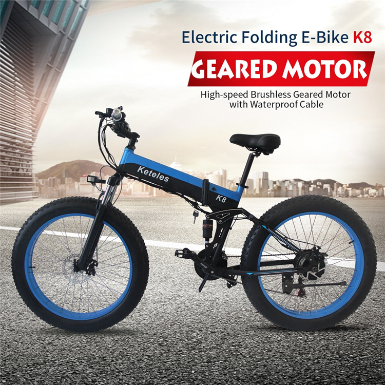 KETELES Fat Tyre Folding E Bike 31MPH Shimano Geared With Lithium Battery