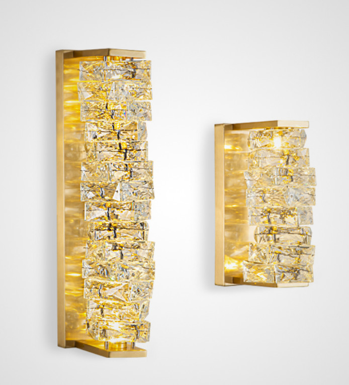 Wall lamp crystal living room bedroom TV background wall stairs balcony outdoor waterproof villa wall door lamp