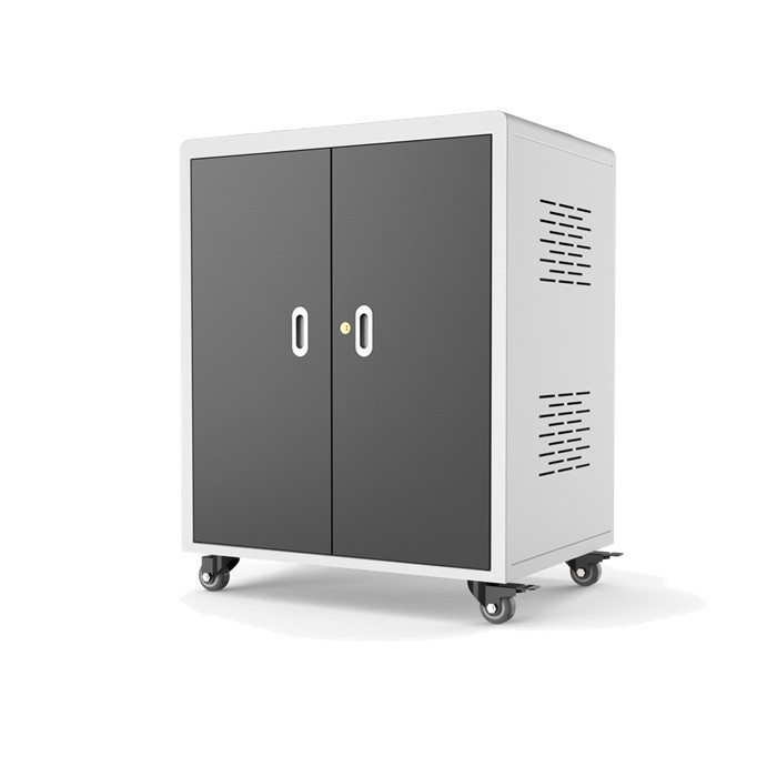AC Power Ipad Chromebook Charging Cart 30 Bays With Cooling Fans