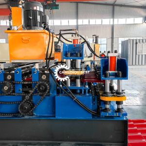 Double Layer Trapezoidal Roof Tile & Zee Tile Cold Roll Forming Machine 4m/Min