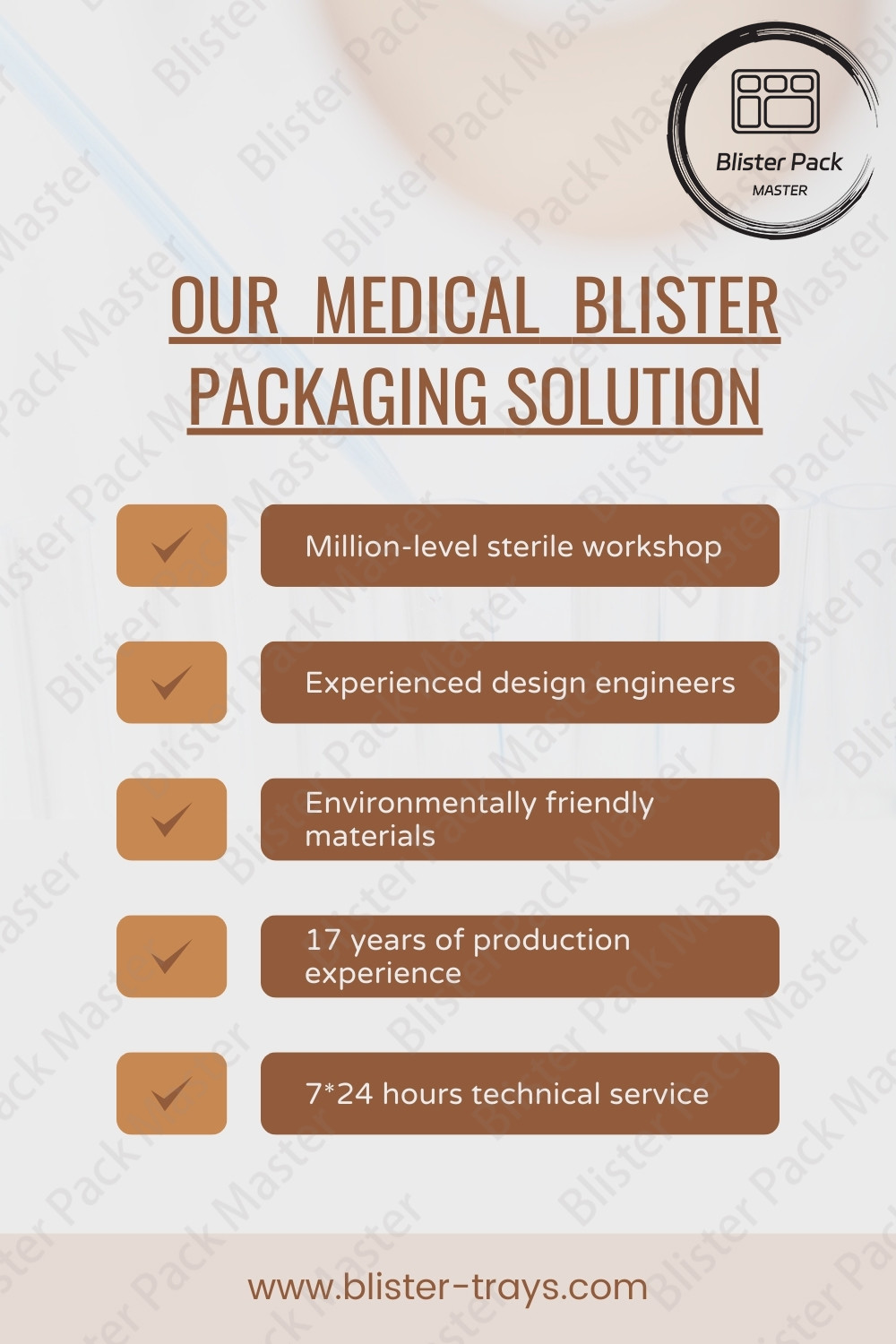 Transparent Blister Vacuum Formed Tray for Medical Vials - Secure Ampoule Packaging