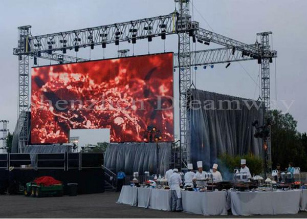 Full Color Outdoor LED Screen Rental Video Wall P4.81 6500 Nits For Stage /