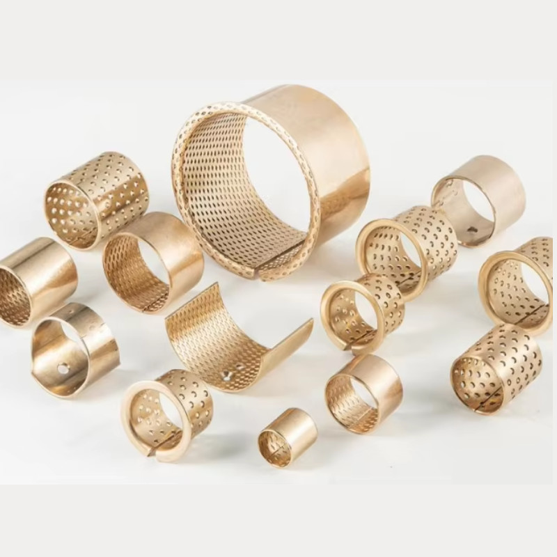 Mining CuSn8 Bronze Bearing Cylindrical With Holes 092 Flanged Sleeve Bushes