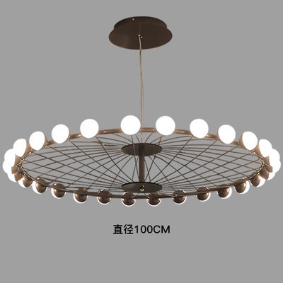 Duplex Building Ferris Wheel Large Chandelier Creative Industrial Ring Pendant Light(WH-AP-588)