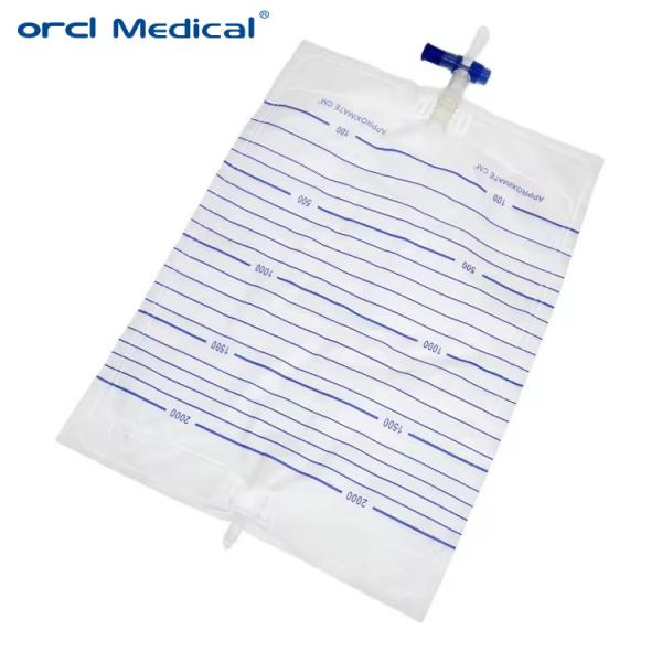 Urine Drainage Bags Sterile Medical Disposable 2000ML Adult Bag Urine Collection