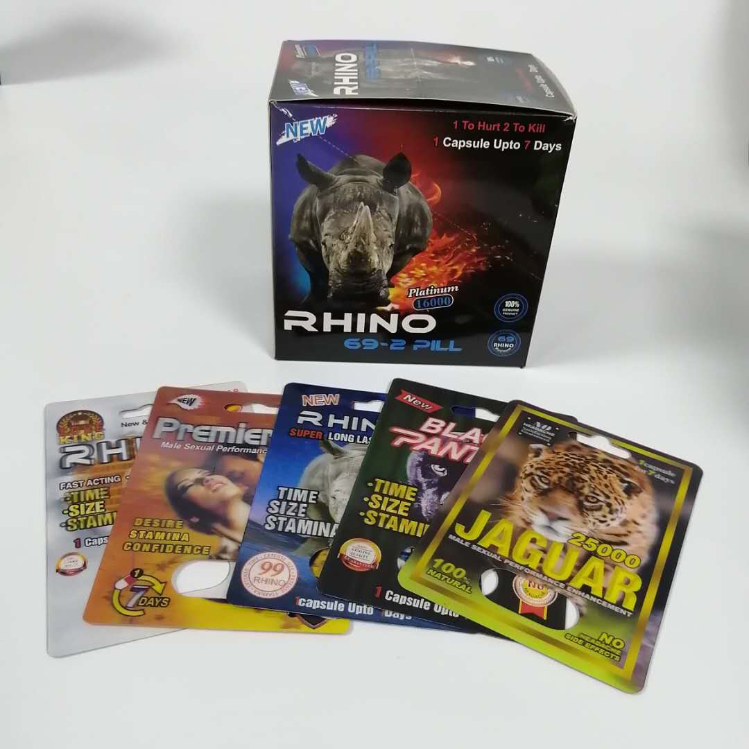 Sexual Enhancement Pills Blister Card Packaging Rhino 69 Moisture Proof Recyclable