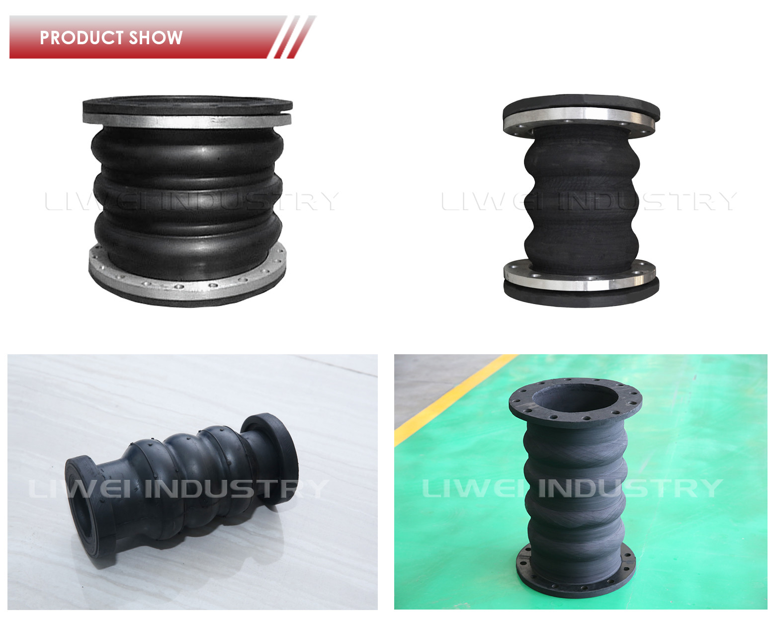 Galvanized Three Sphere Flange Rubber Joint With High Density Wear Resistant