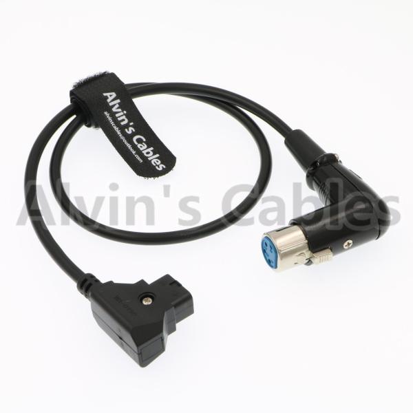 D Tap To XLR 4 Pin Right Angle Camera Power Cable For Sony RED Cameras Battery
