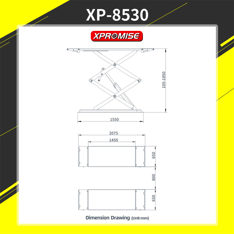 Hydraulic Scissor Car Lift for Garage Equipment