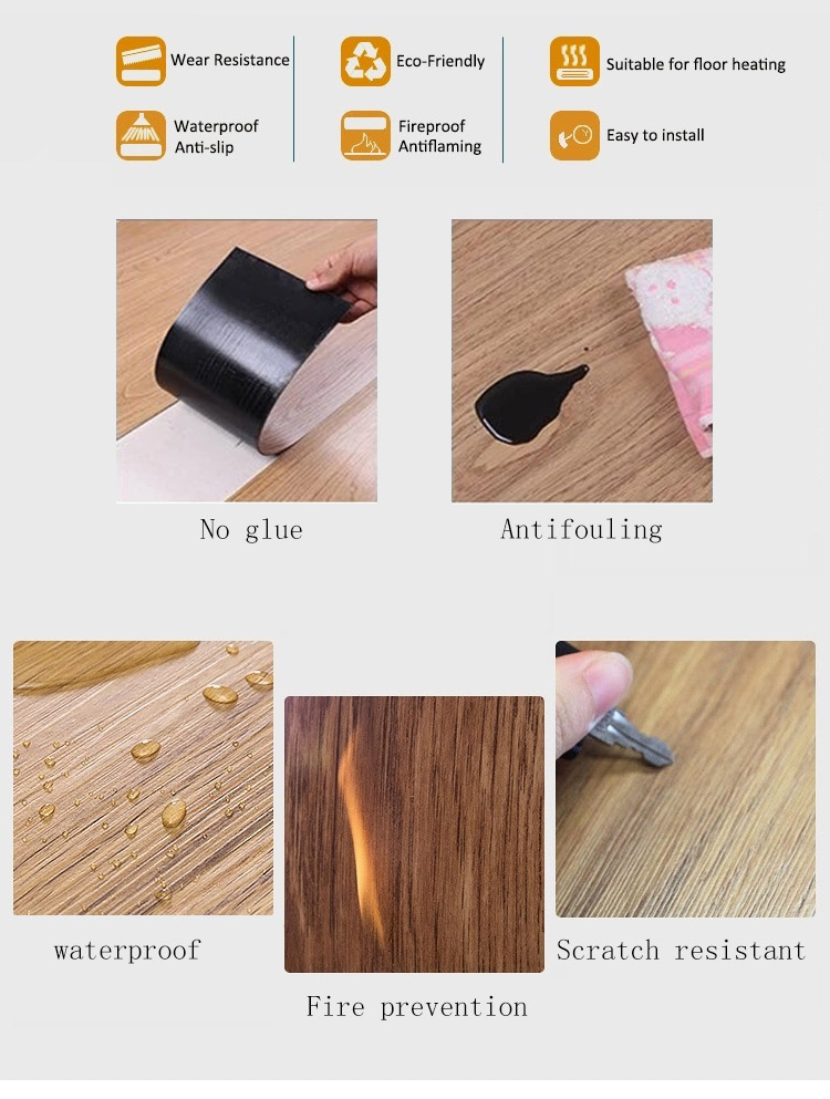 Easy to Maintain 7mm 8mm 12mm Luxury Vinyl Tile for Modern Indoor in European Style