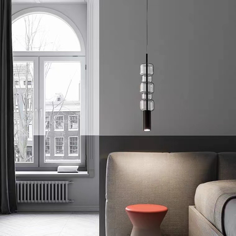 Nordic LED Vintage Hanging Lamp Kitchen Dining Room Bedroom Pendant Lamp