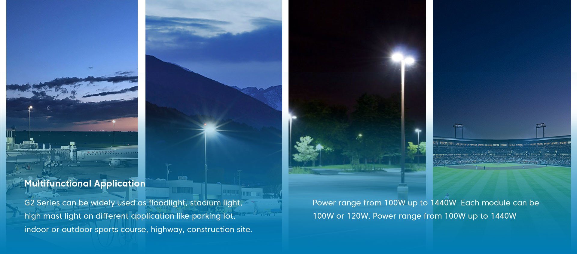 Dimming Badminton Court Flood Lights 480W LED Outdoor Floodlight CE