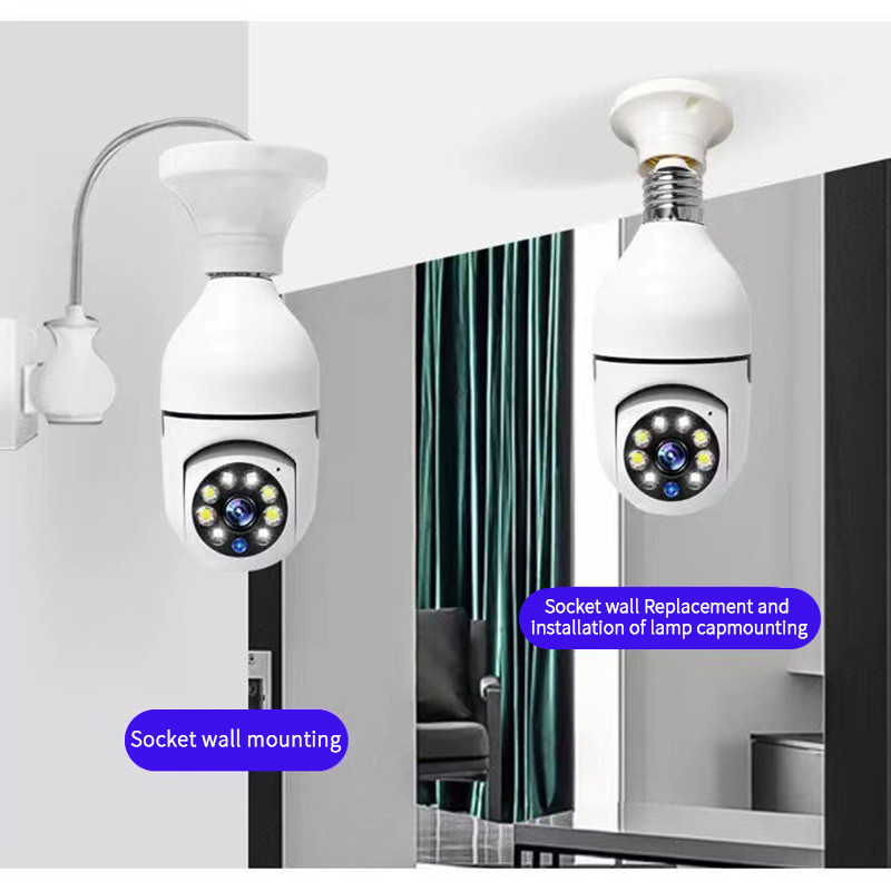 Tuya Wifi 3mp Bulb IP Camera Full HD Smart Home Security Wireless Camera With Light