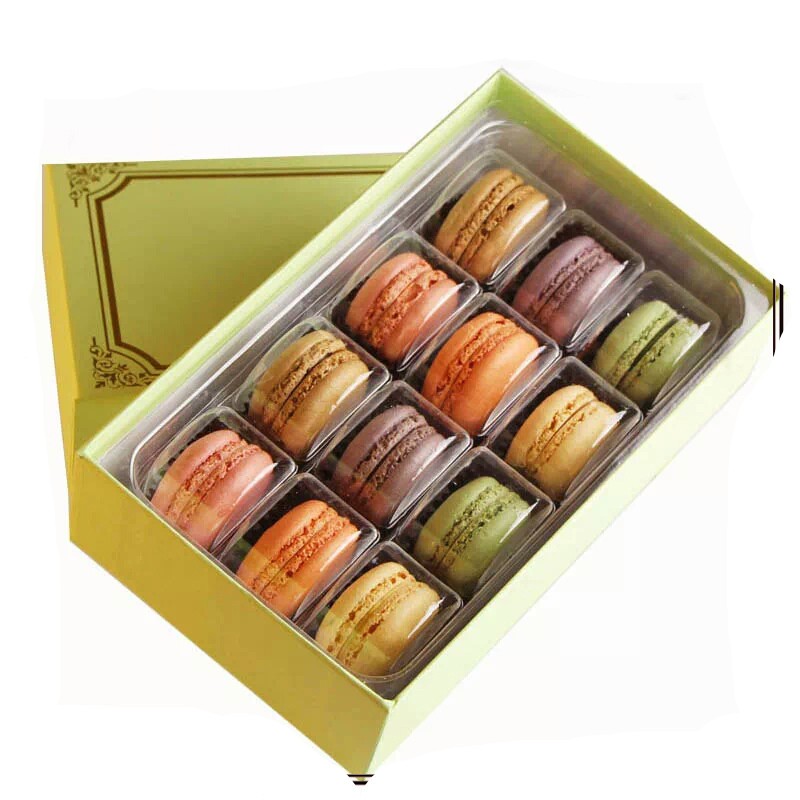 Hot selling long macaron holder custom printing cardboard box with high quality