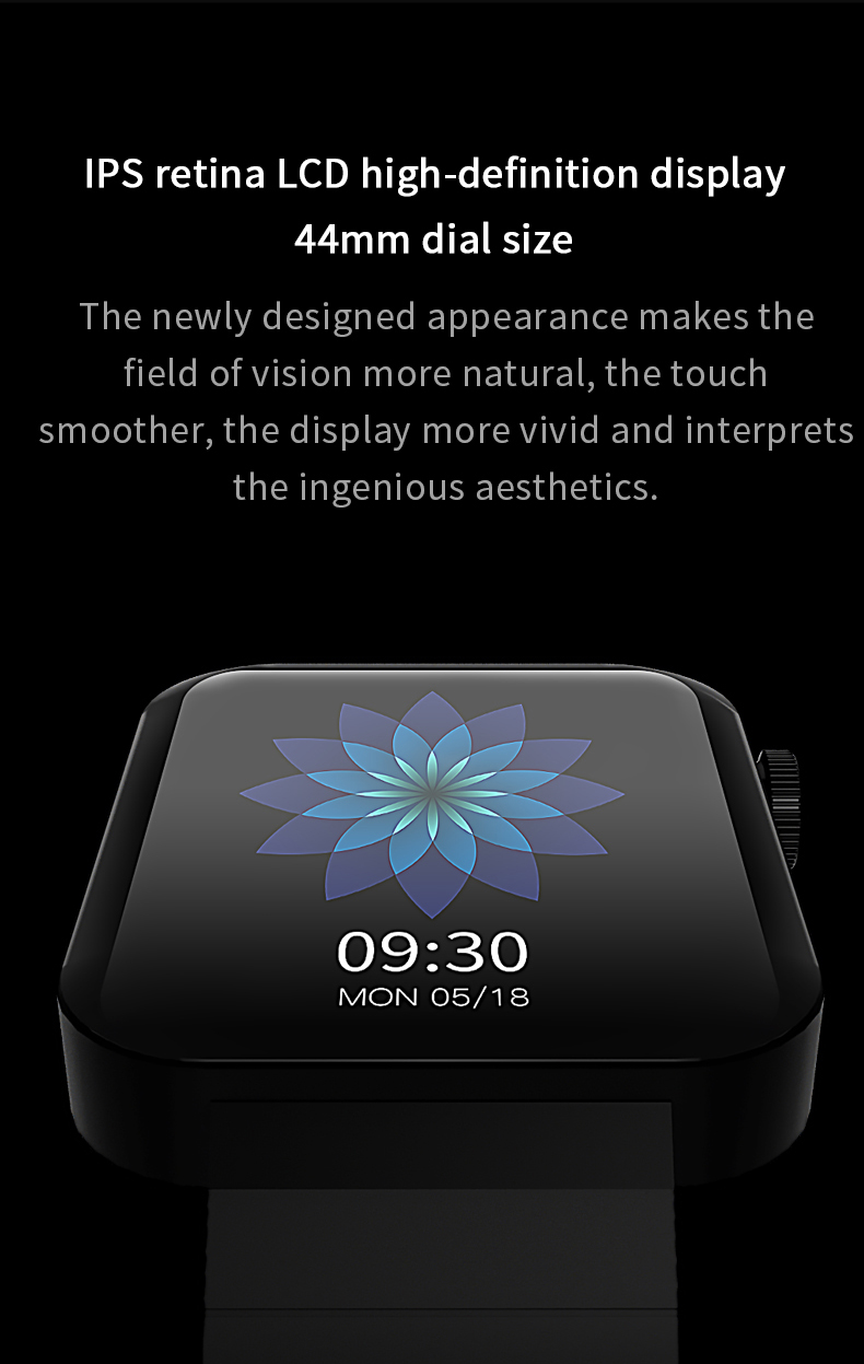 1.54 LCD Smart Wristband Watch Bracelet Sport Fitness Band Iphone Compatible Android