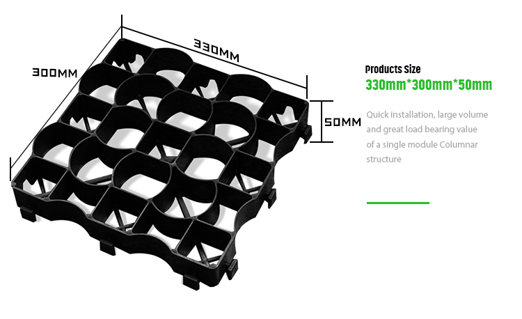 Park Gravel Pavers Ground Stabilization Plastic Grid for 9 Quantity per square meter