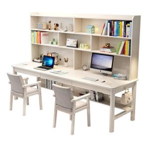 Shengwei Furniture Solid Wood Bookshelf Integrate Double Or Three-Person Writing